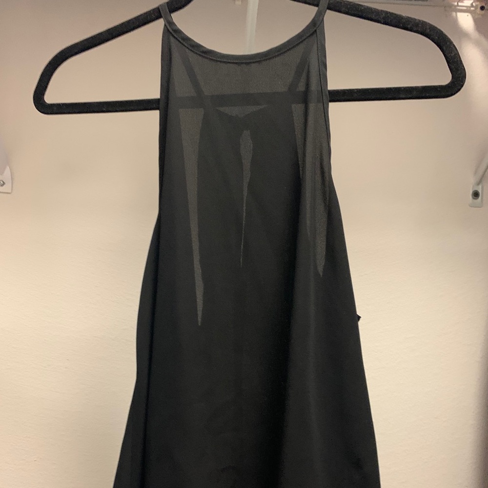 Sheer black high neck top